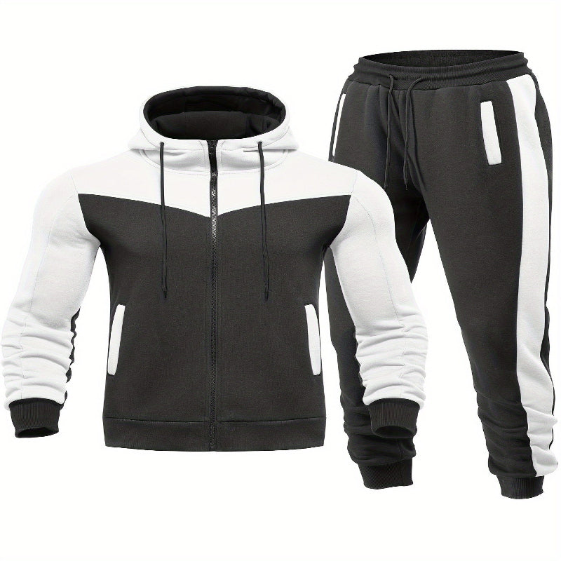 Premium jogger sports suit for men with hoodie and tapered pants