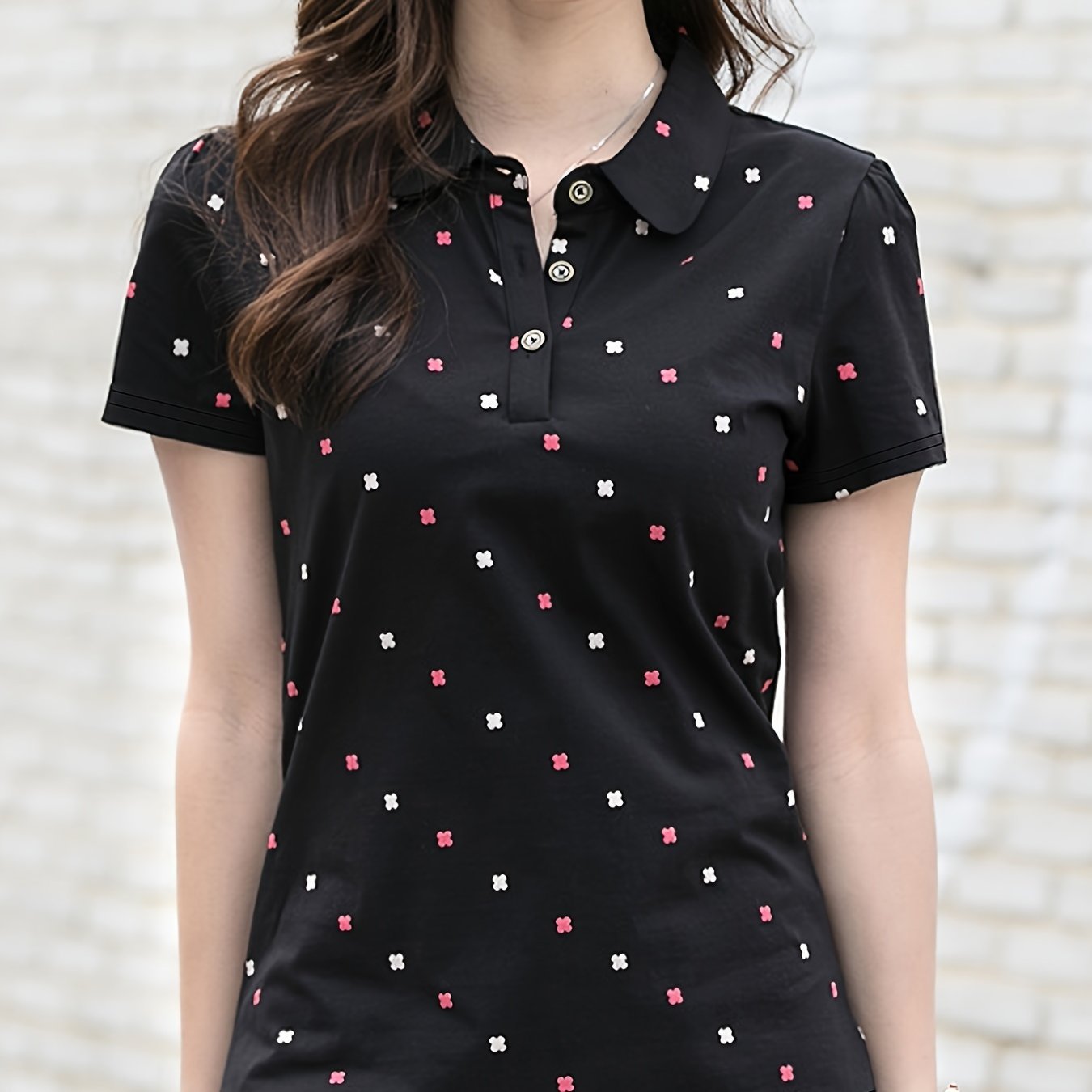 Fashionable Summer Short Sleeve Polo - All Over Print, Casual & Comfortable - CasualFlowshop