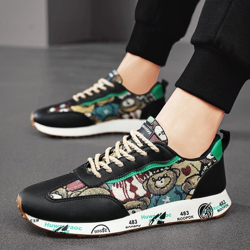 Men's Summer Breathable Sneakers with Bear Design - CasualFlowshop