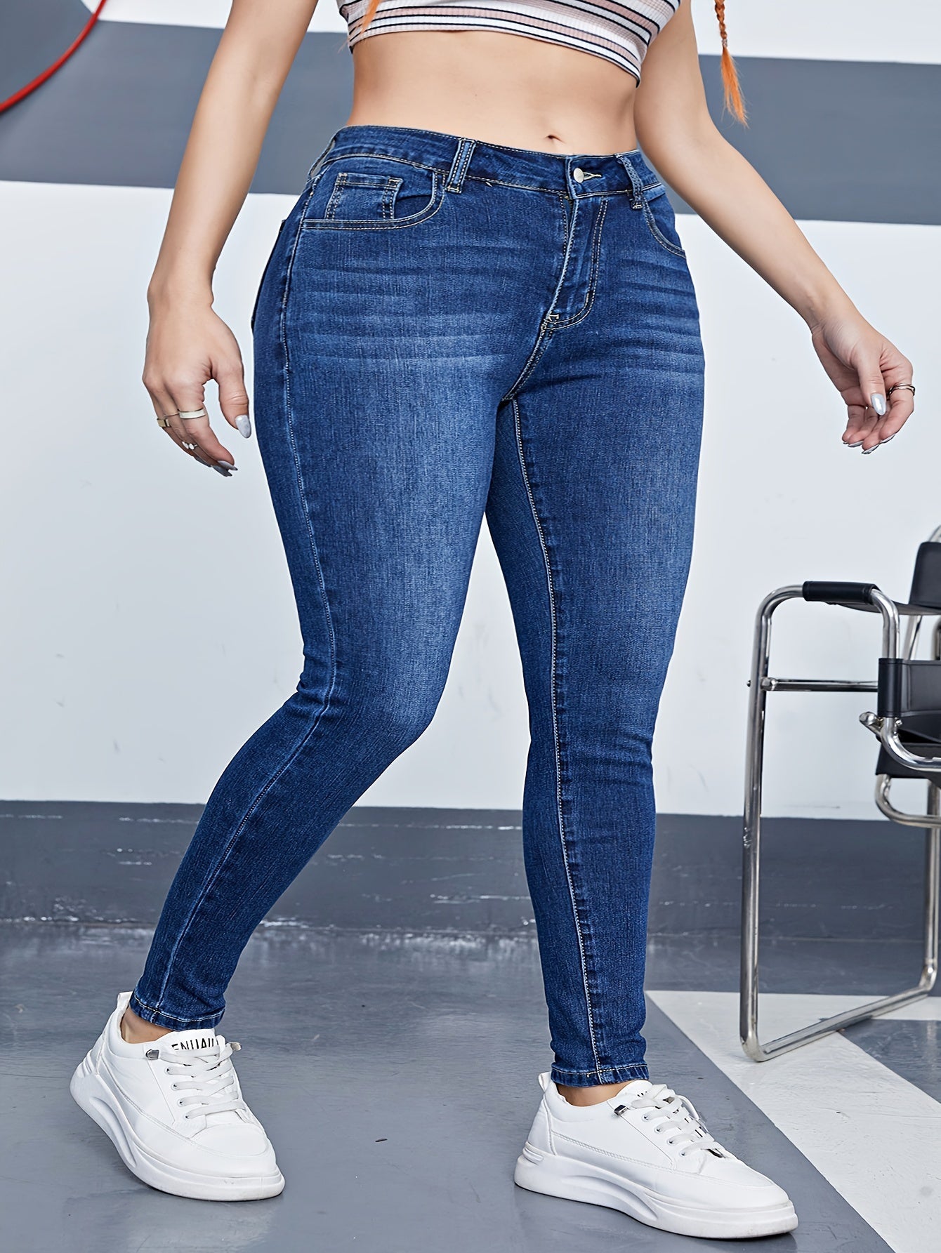 Get the Best of Both Worlds with Blue Leggings Jeans for Women - CasualFlowshop