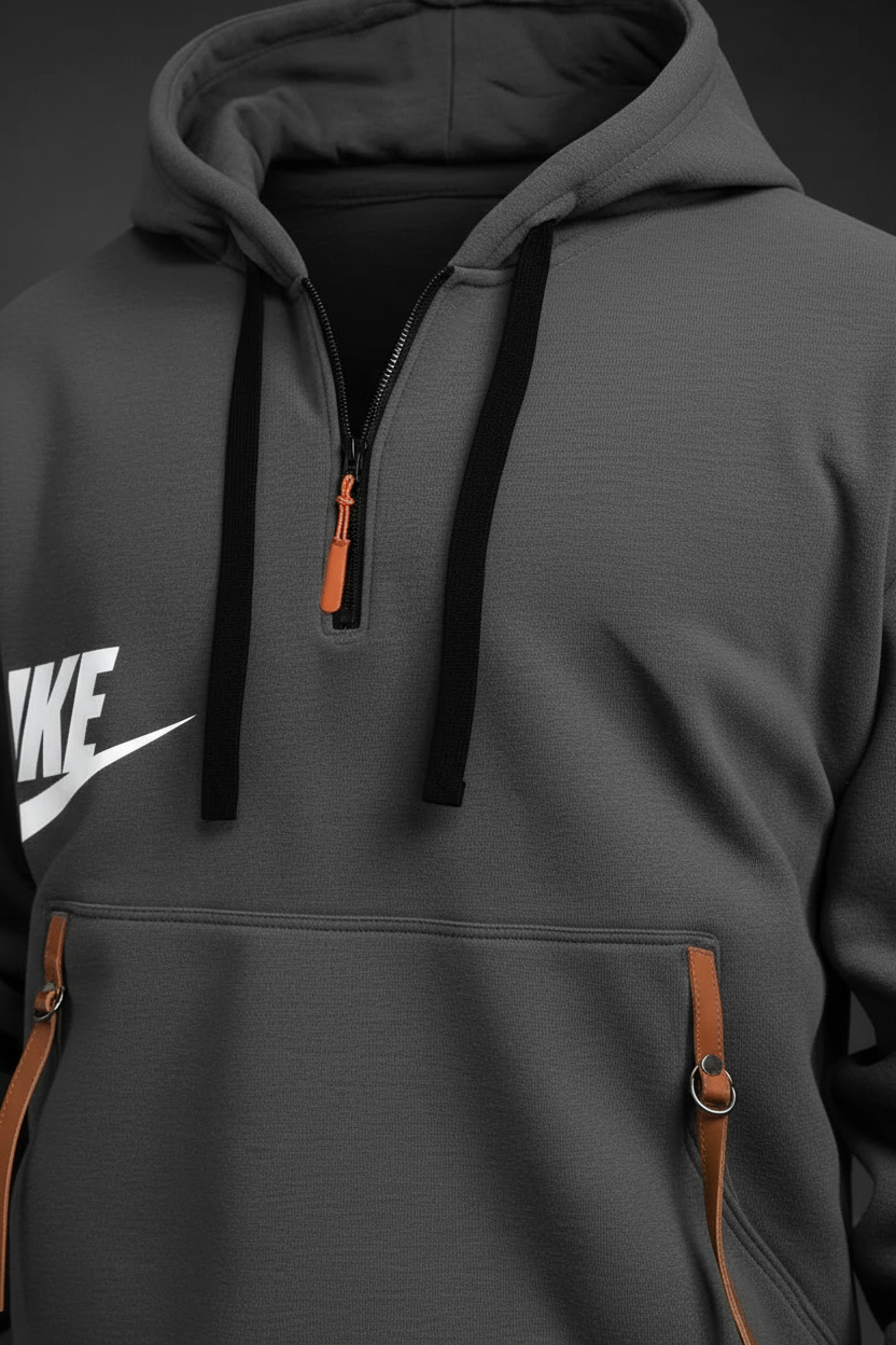 Men's Casual Jogger Sportswear Set – Hoodie Detail