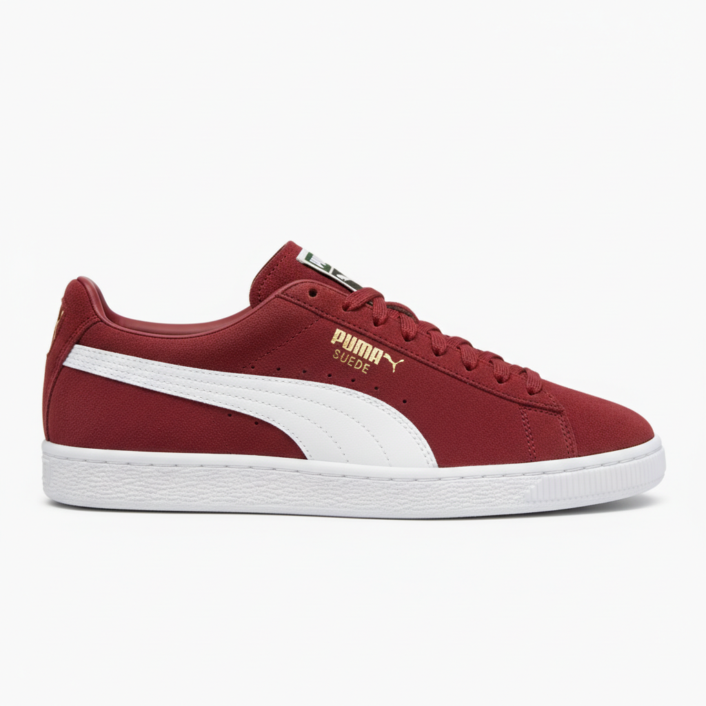 Puma Suede Retro Sneaker – Burgundy Red