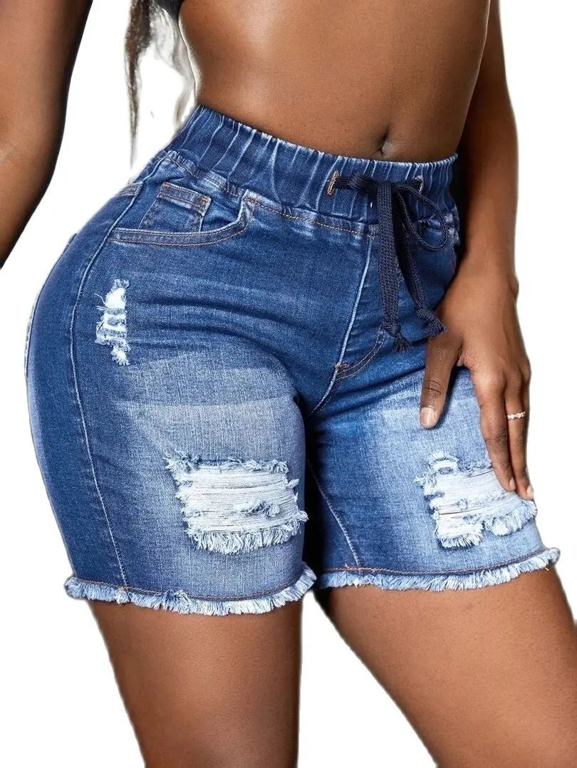 Ripped Denim Shorts blue for Women: Embrace Casual Chic with Style - CasualFlowshop