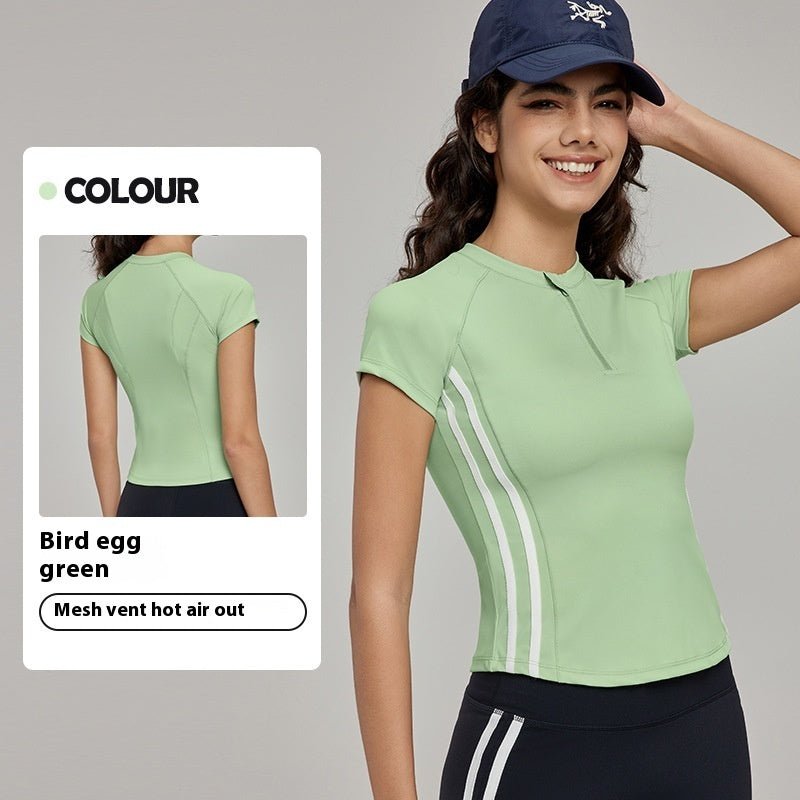 Summer Slim Fit Yoga Top – Breathable & Stylish - CasualFlowshop