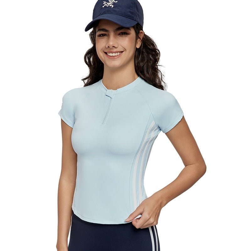 Summer Slim Fit Yoga Top – Breathable & Stylish - CasualFlowshop