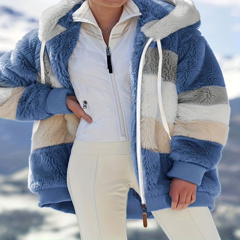 Cozy Hooded Coat with Drawstring - Stay Stylish in Any Season - CasualFlowshop